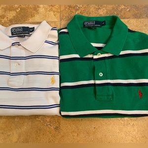 Polo by Ralph Lauren ~ TWO Iconic Classic Polo Shirts  Medium, M/M Spring Sale